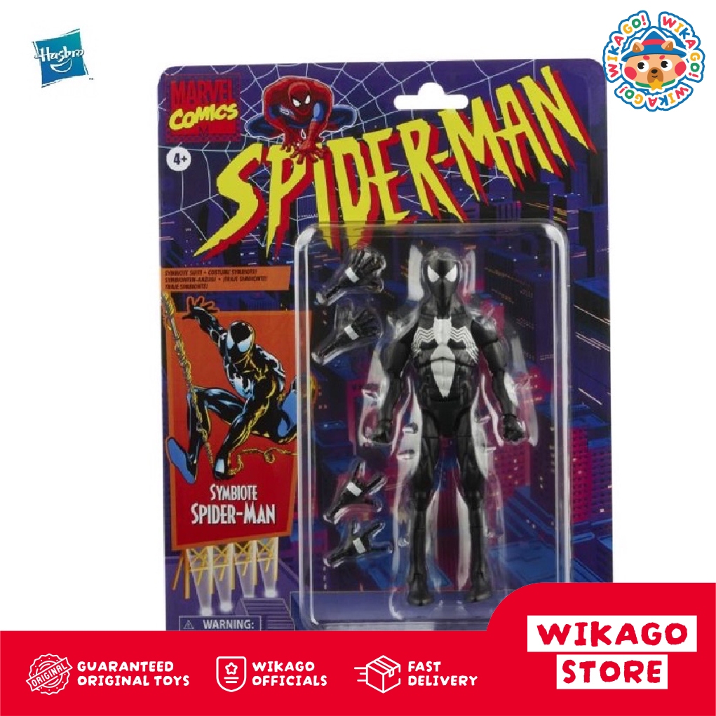 MARVEL Comics Spider-Man Legends Retro Symbiote SpiderMan Action Figure