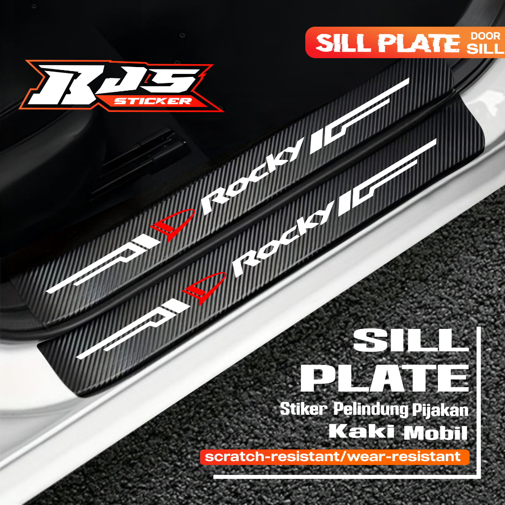 Stiker Pelindung Pintu Mobil Rocky 3D Door Sill Plate Guard Daihatsu Rocky Sticker Anti Gores Untuk 