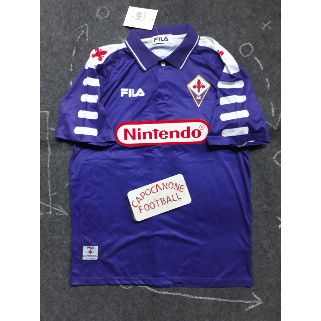 BAJU JERSEY Fiorentina Batistuta RETRO 1998 1999 98 99 2000 2001 00 01 1997 97 HOME Blokecore Skena
