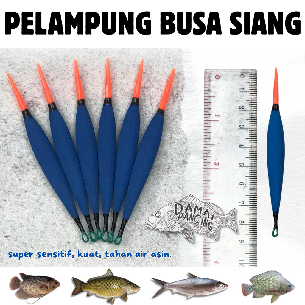 Pelampung Pancing Busa Jarum Lumut Lumutan Ikan Nila Super Sensitif Warna Biru Tua