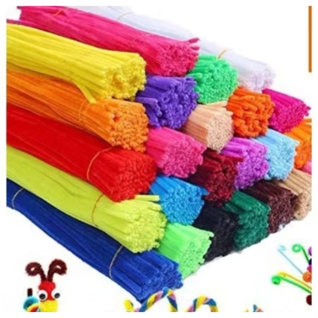 VM Kawat Bulu Mercy Polos DIY / pipe cleaner Pastel Macaron isi 100pcs
