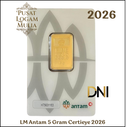 PUSAT LOGAM MULIA - Logam Mulia Antam 5 Gr 2026 - Certieye