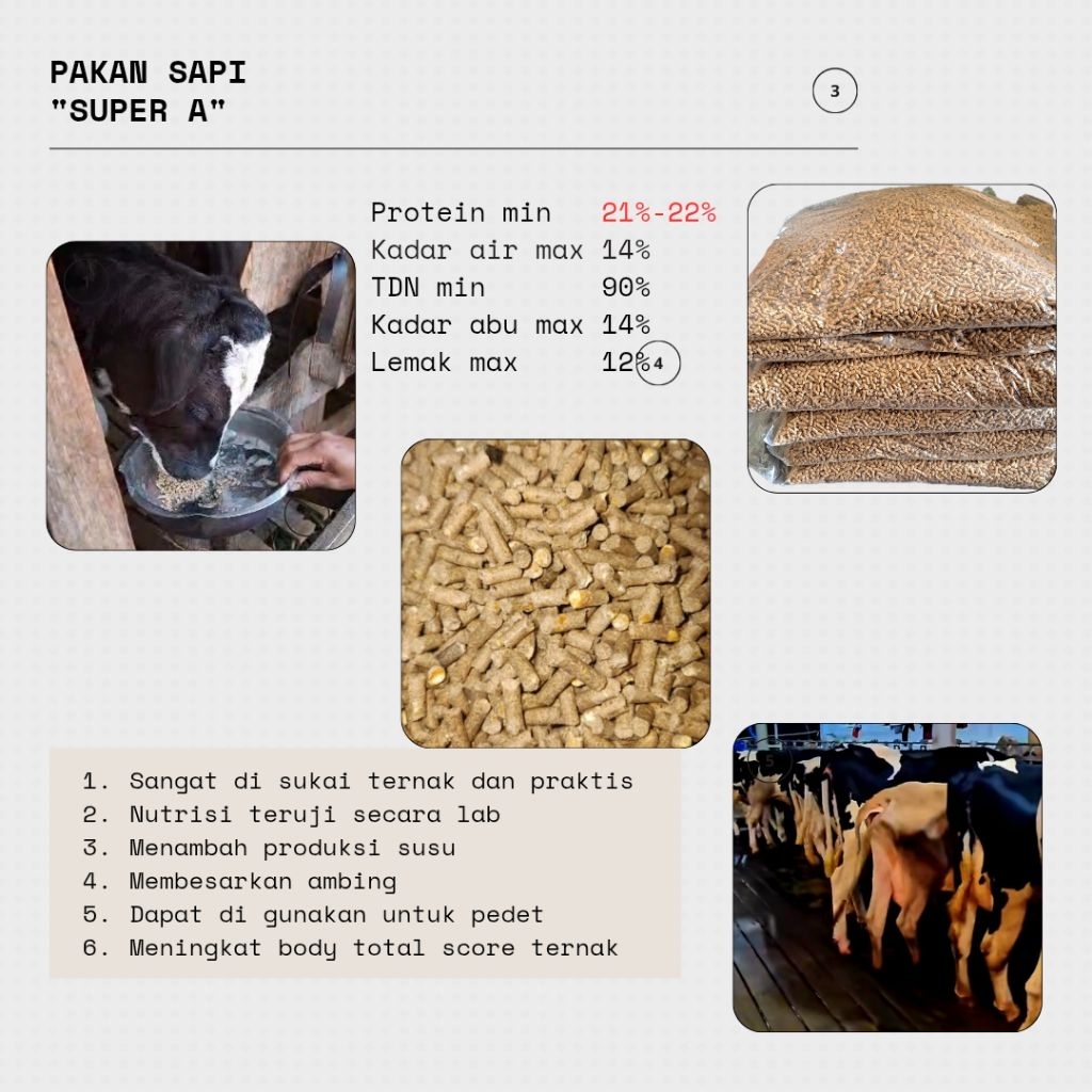 Pakan Sapi Perah Premium pellet 5kg
