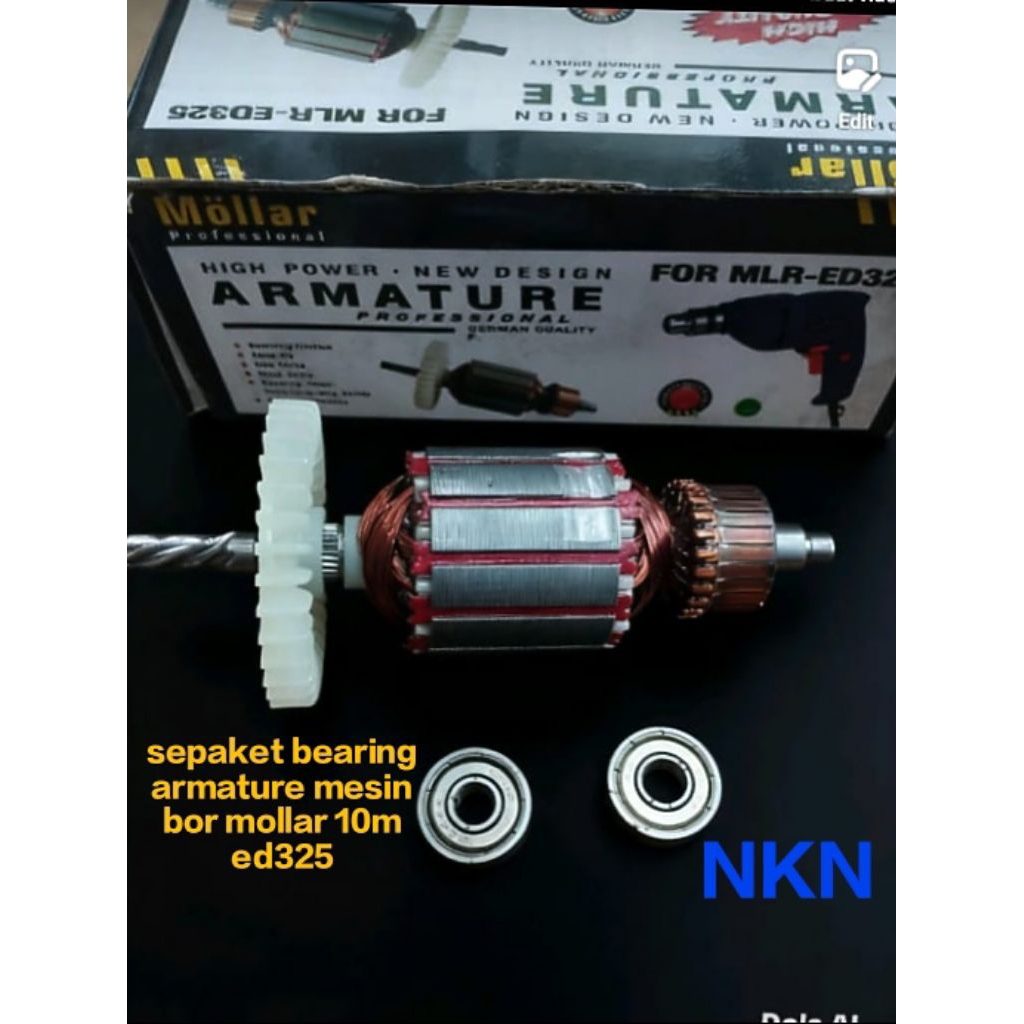 sepaket bearing(NKN)armature mesin bor mollar 10m ed325