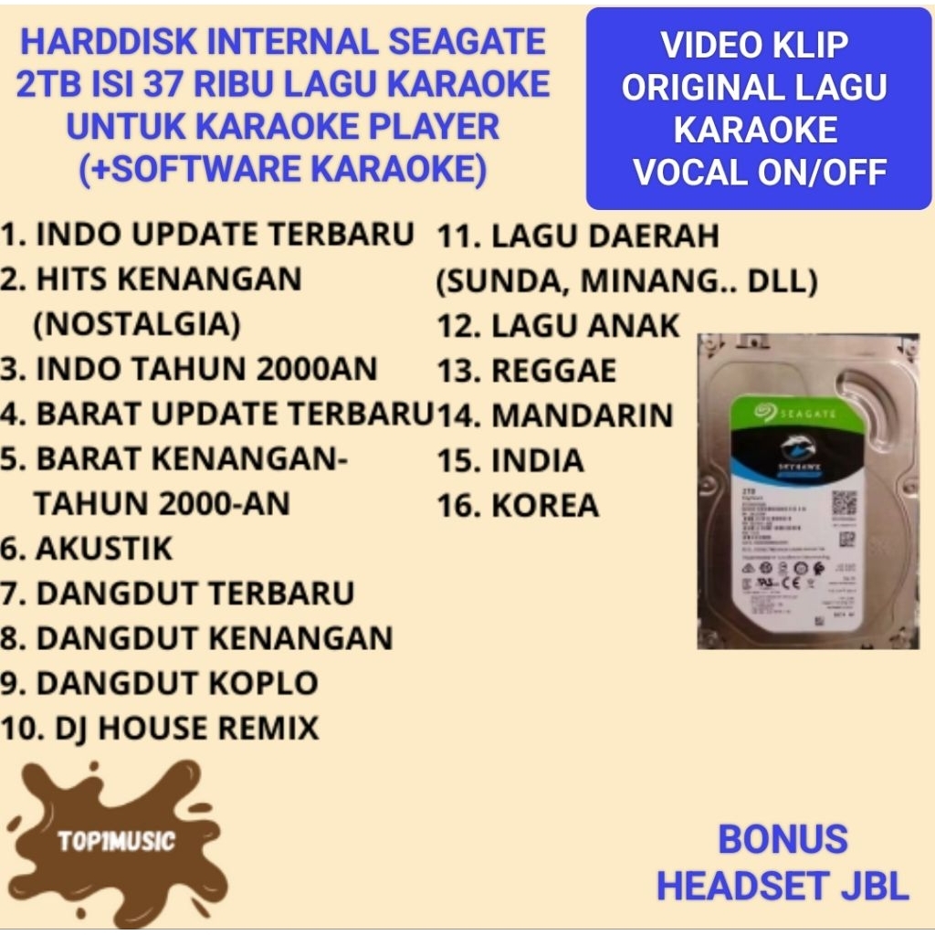 harddisk internal seagate 2tb isi full lagu karaoke player