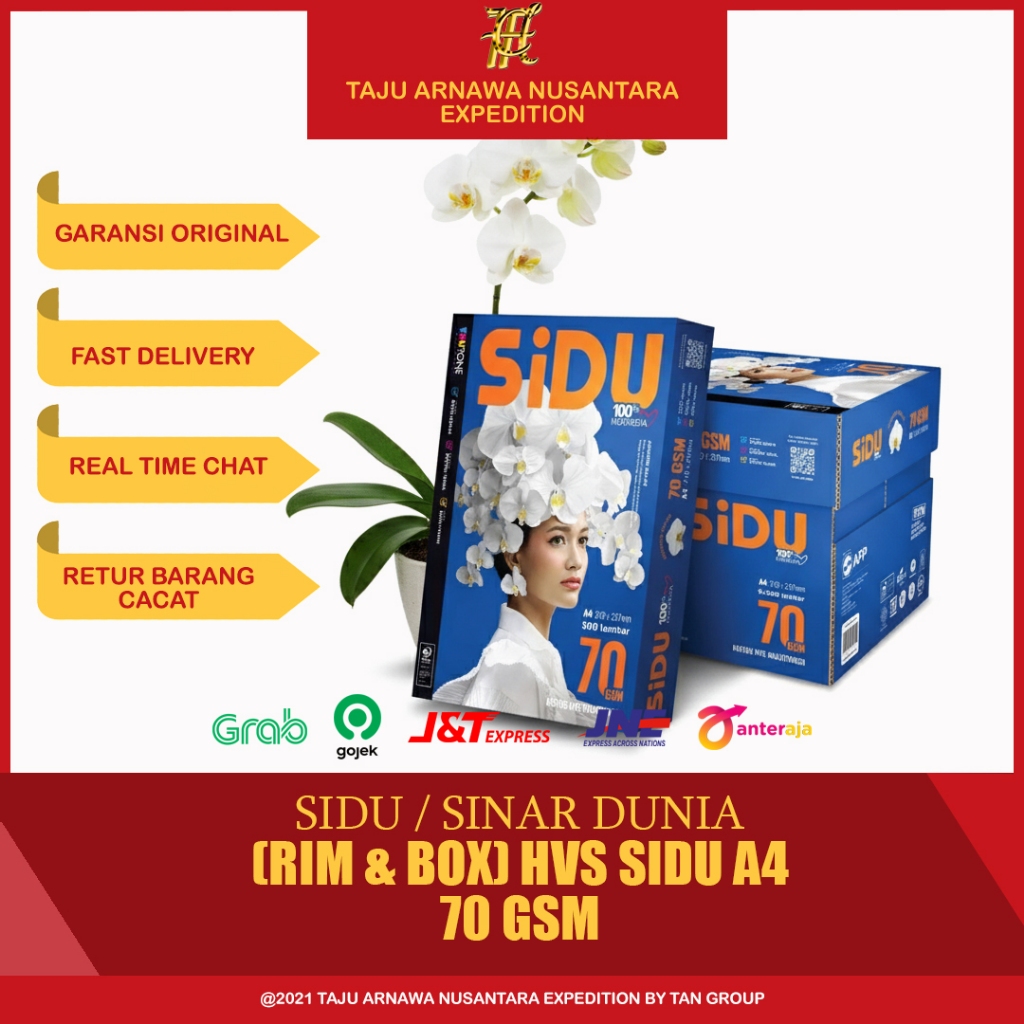 (BOX / RIM) HVS SIDU A4 70GSM / KERTAS HVS A4 70gr SIDU / HVS SIDU A4