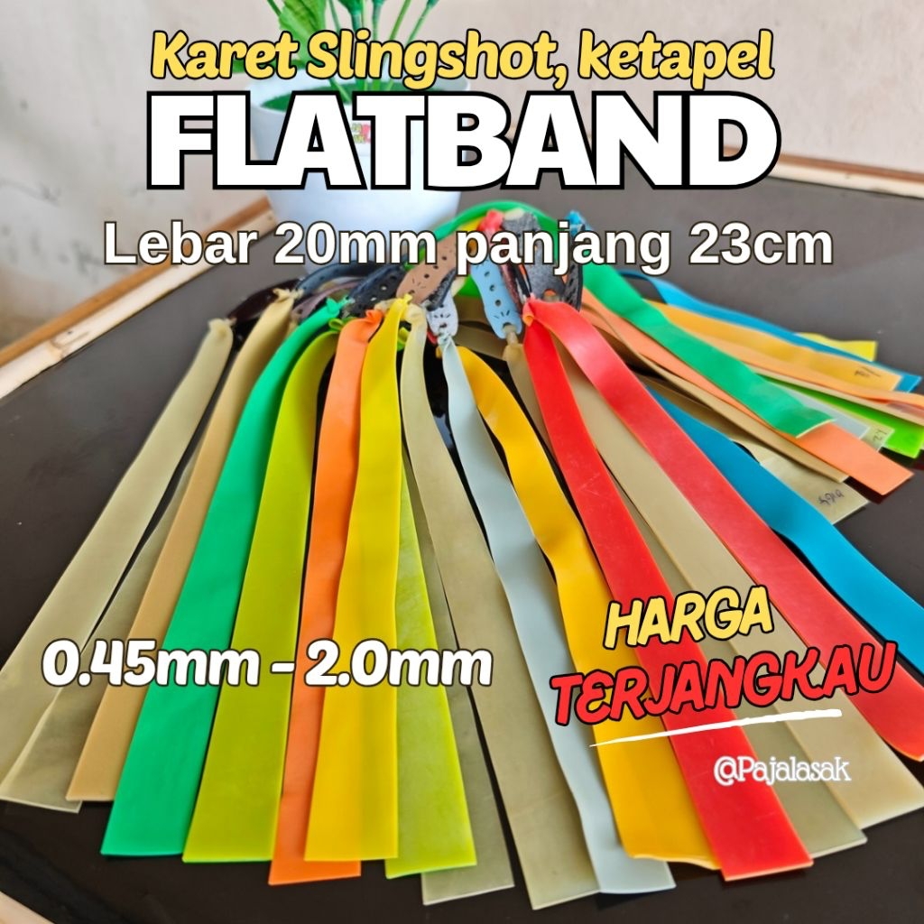 Karet ketapel burung Flatband Pipih 0,45mm - 2,0mm bisa COD