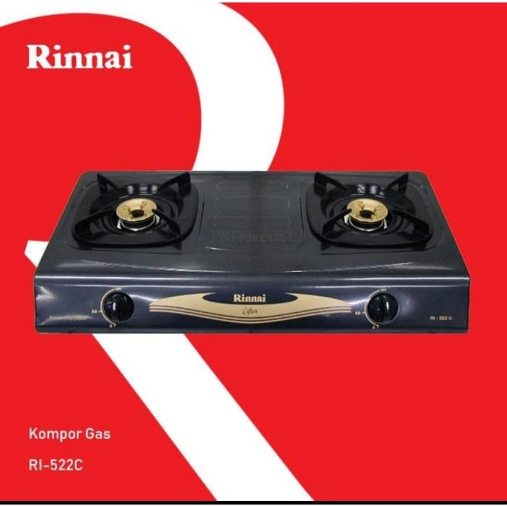 Batam - kompor Gas 2 tungku rinnai RI 522C TEFLON