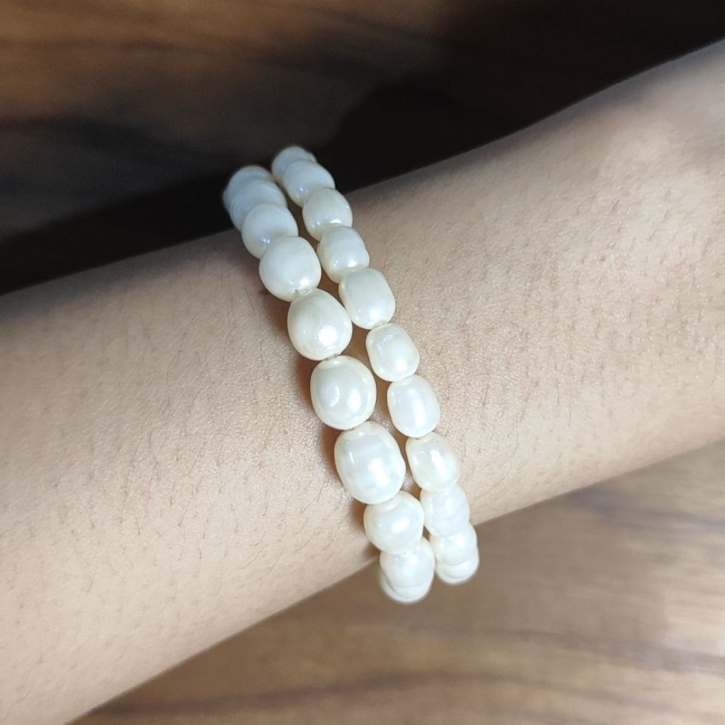 [AKSESORIS GELANG BALI] Gelang Mutiara Elastis Khas Bali Handmade