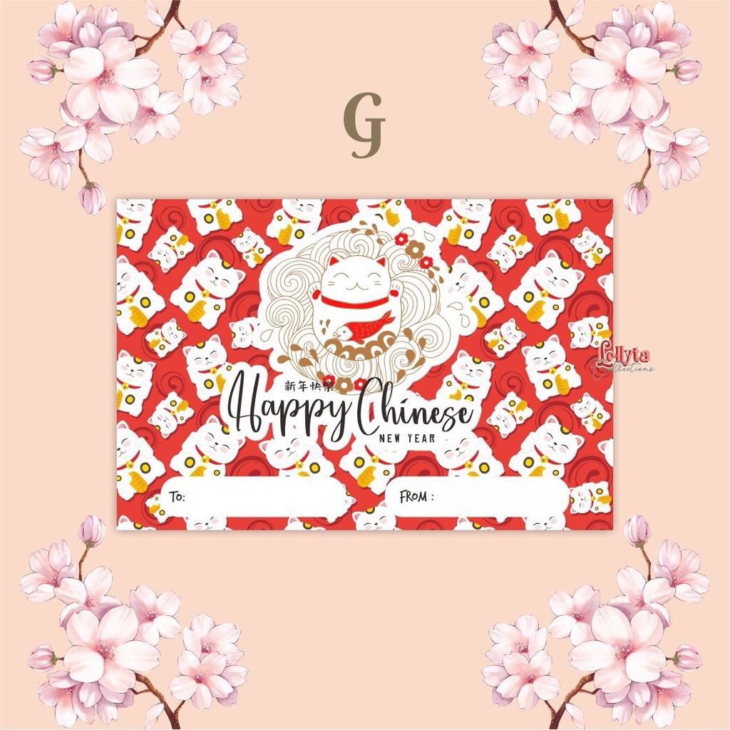 kartu ucapan Gift Card / Greeting Card Tema CNY Imlek