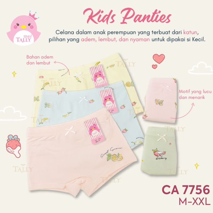 TALLY KIDS GIRL CD BOXER ANAK PEREMPUAN I SIZE M - XXL I BAHAN KATUN PREMIUM