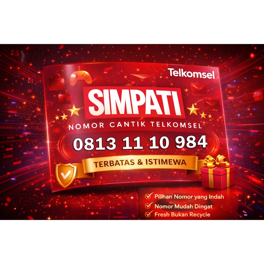 Nomor Cantik Simpati 11 Digit 5G seri 11 10  9 8 4