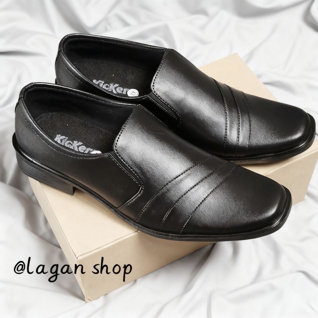 sepatu pantofel pria hitam kerja kantor wisuda pernikahan