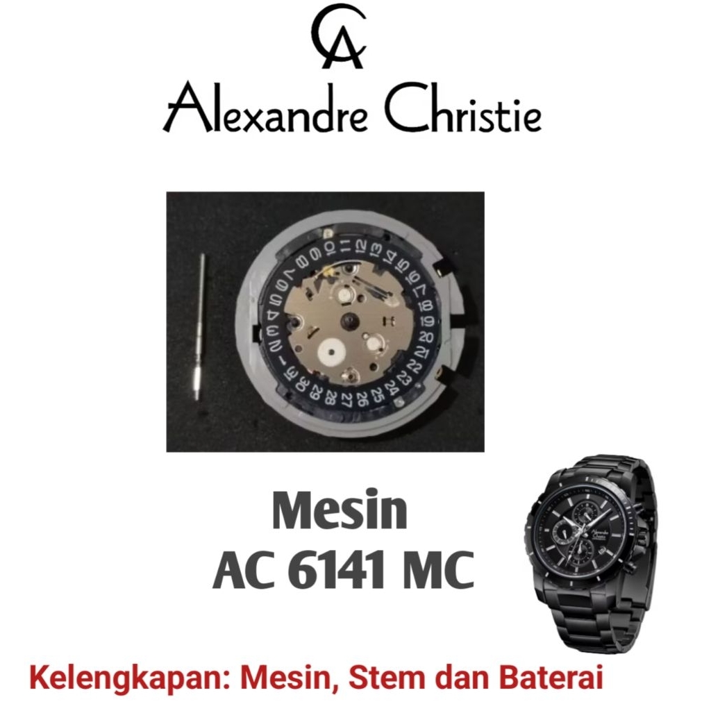 Mesin Jam Tangan Alexandre Christie Type AC 6141 MC