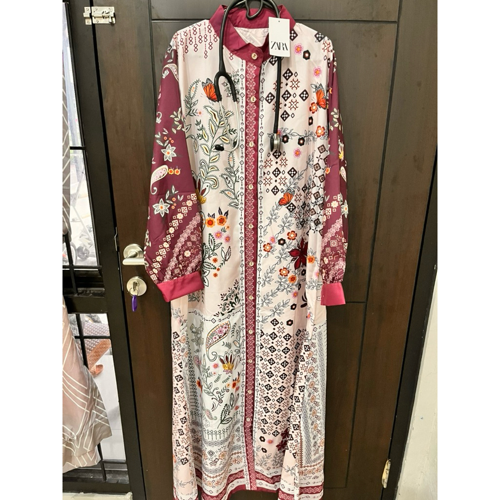 NEW DRESS ZARA MIRIP MOTIF HEART TROOPS BAJU NAGITA SLAVINA SANGAT CANTIK UNTUK LEBARAN