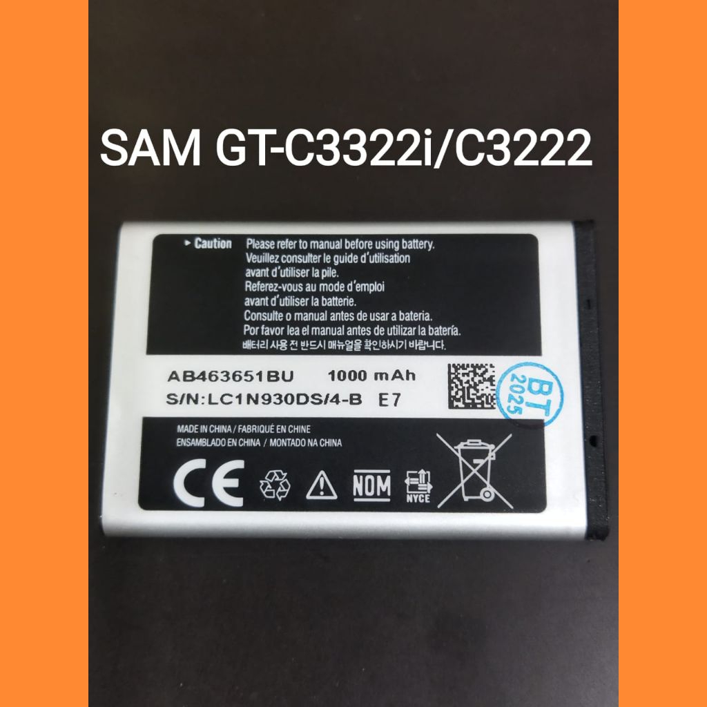 Baterai SAM GT-C3322/GT C3322i Original