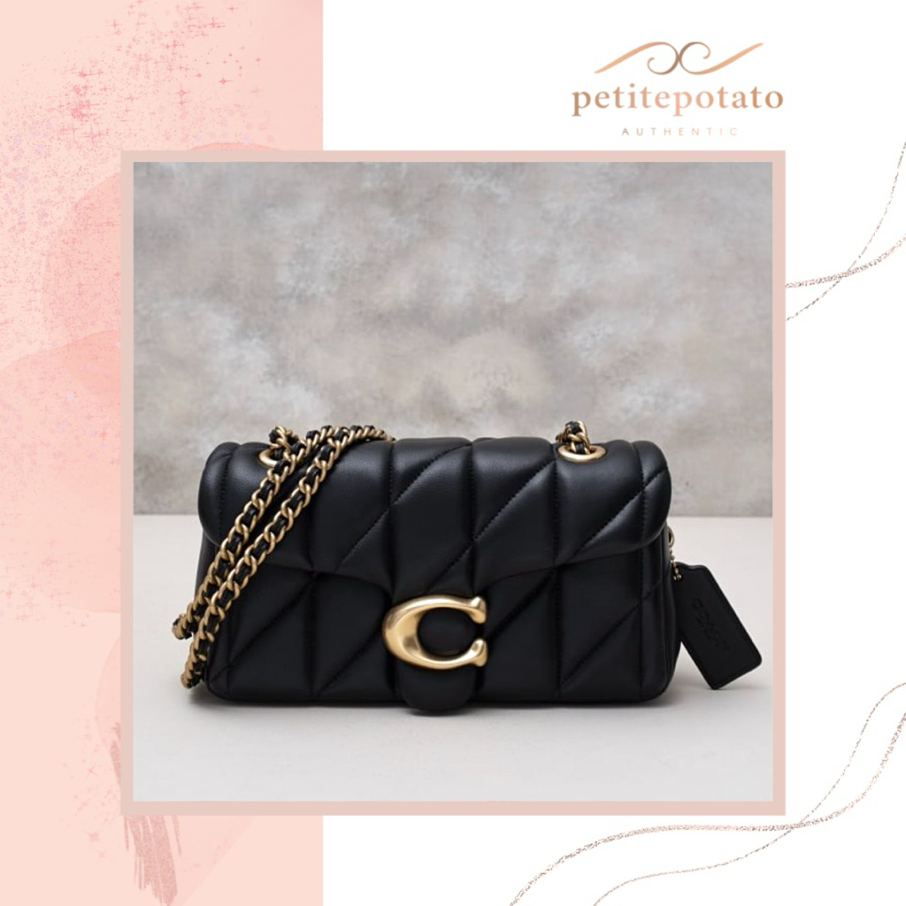 TAS BRANDED WANITA C**CH TABBY 20 QUILTED SHOULDER BAG CHAIN STRAP