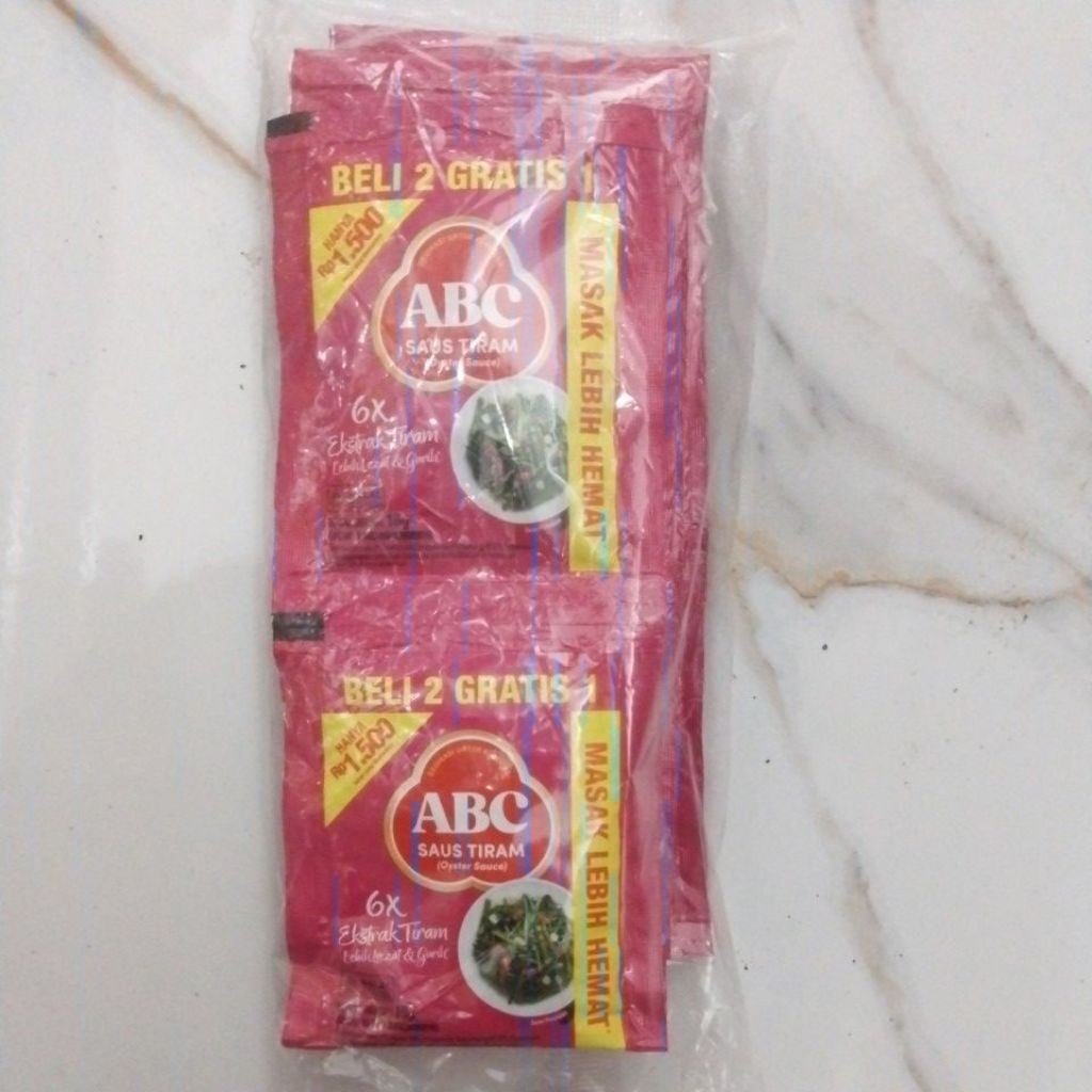 ABC Saus Tiram Sachet 1 Renteng Isi 10 18 Gr