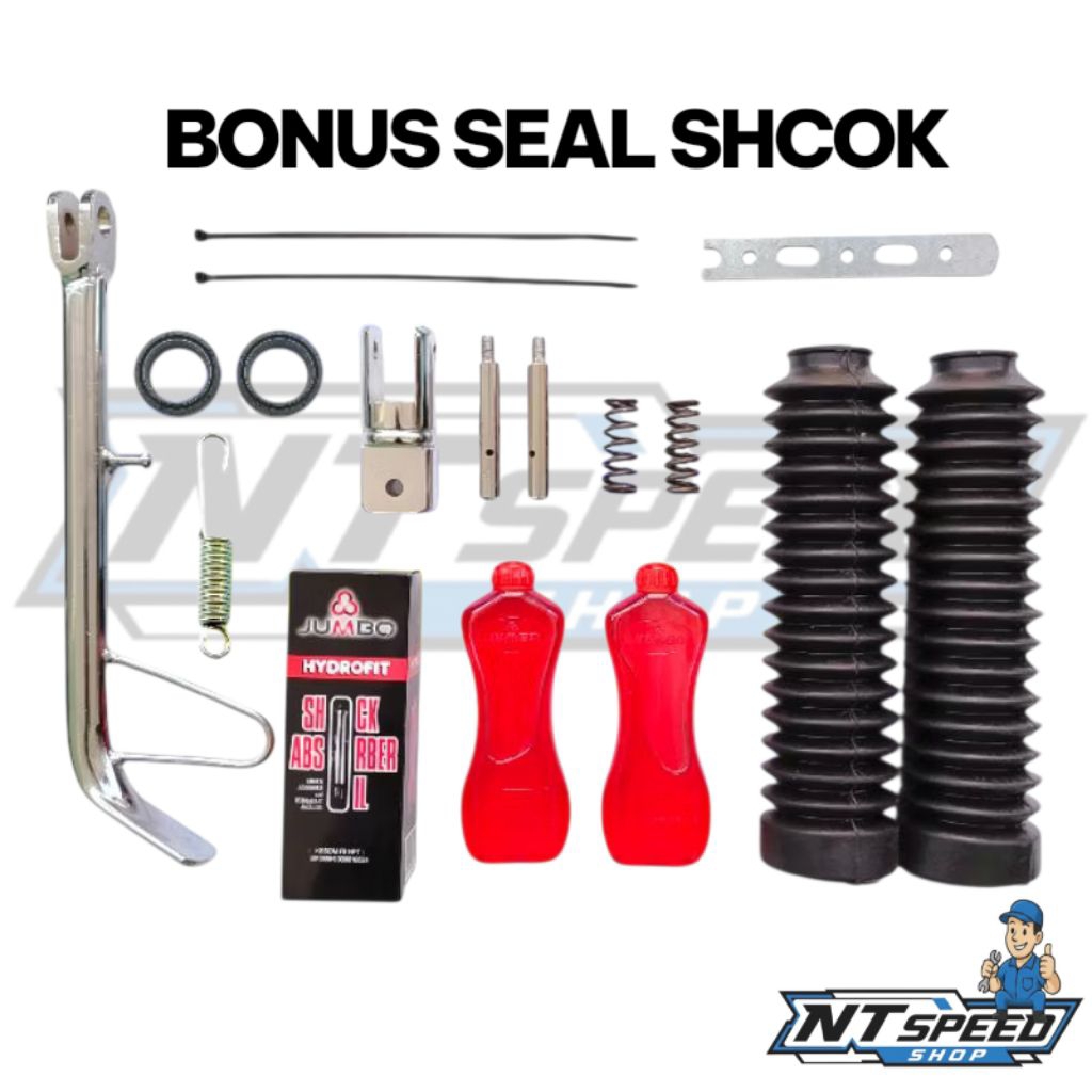 PAKET PENINGGI SHOCK SKOK DEPAN BELAKANG YAMAHA X-RIDE 100 X-RIDE 115 X-RIDE OLD SATU PAKET