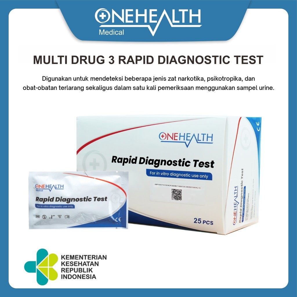 Share:  0 Alat Tes Narkoba Urine Onehealth Multi Drug Test 3 Parameter 5P 6P 7P Akurat KEMASAN ECERA