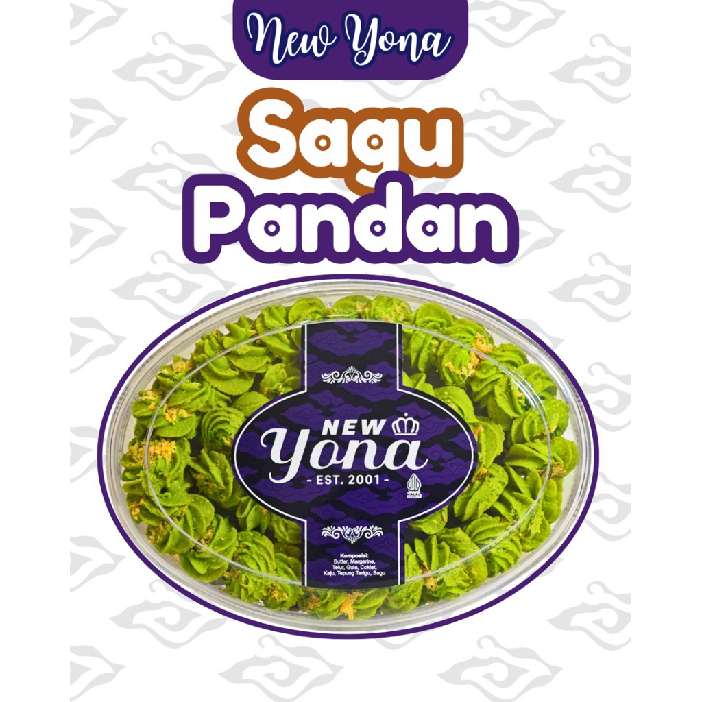 New Yona Cookies Sagu Pandan Kue Lebaran