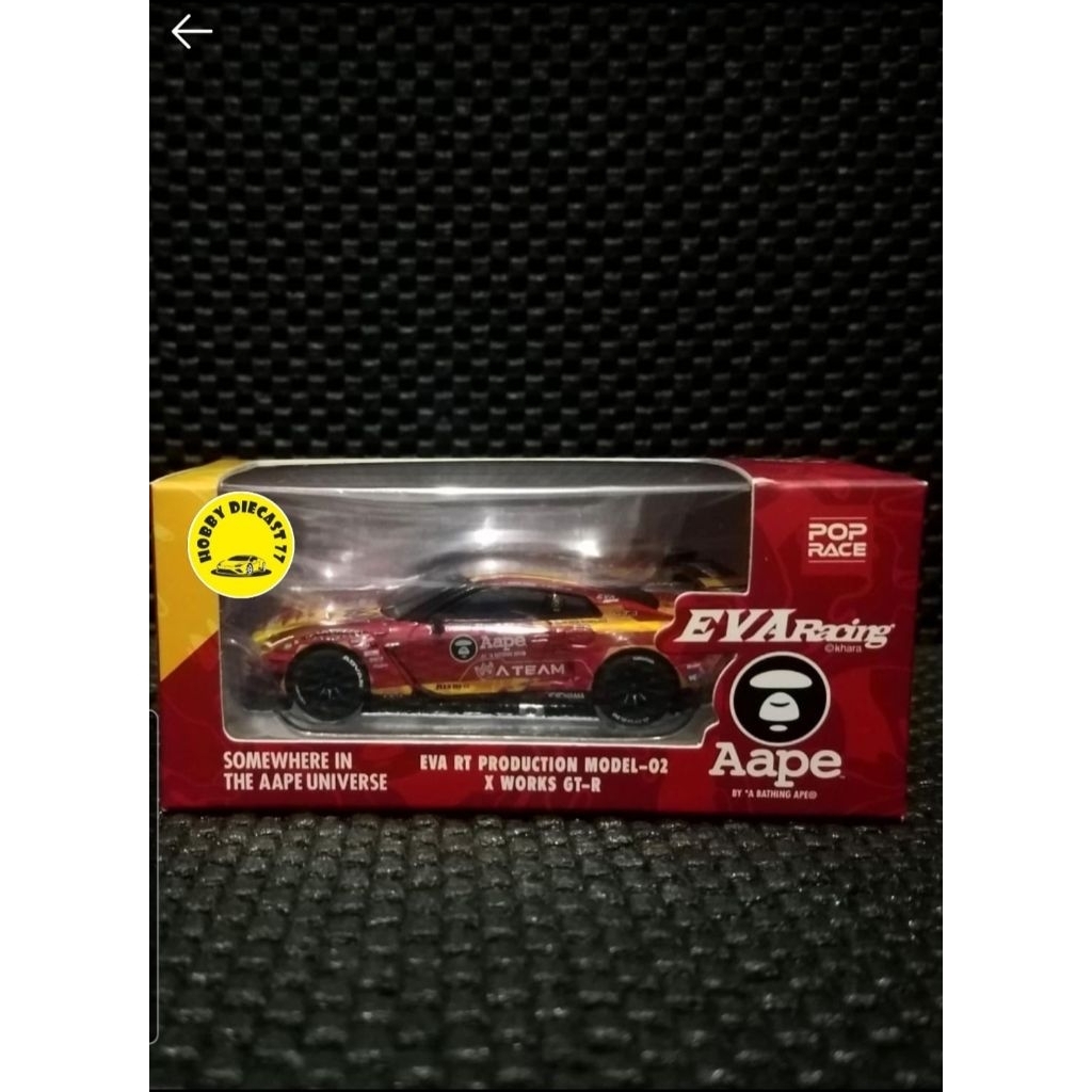 MINI GT Nissan GTR R35 Bape Eva Red Merah Poprace Red eva production x work Bape barang langka dan m