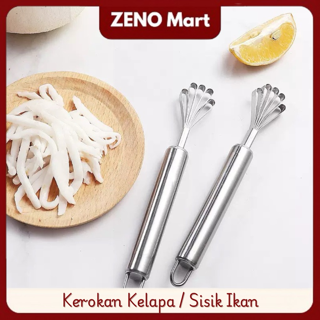 ZM Alat Kerokan Kelapa Muda Melon Pepaya Pembersih Sisik Ikan Stainless Steel Coconut Shaver Fruit P