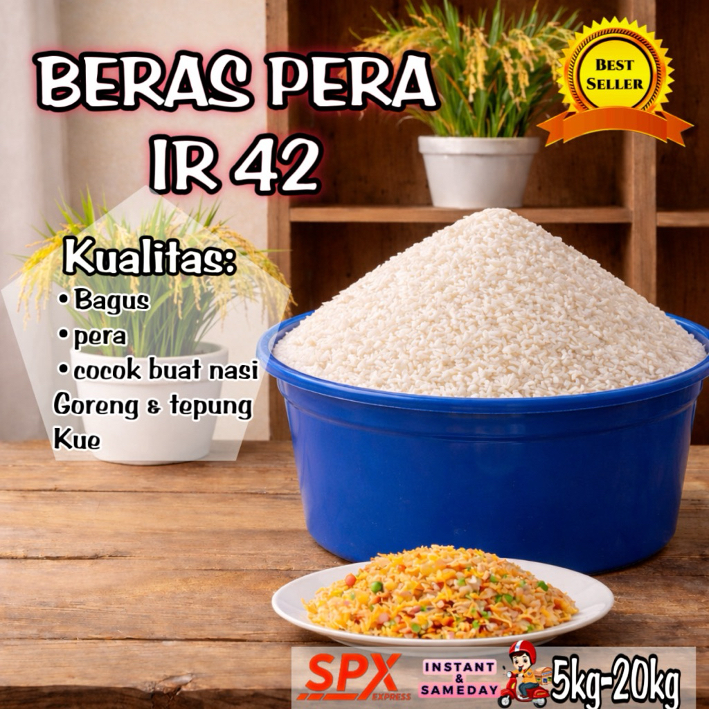 BERAS PERA IR 42 SUPER PREMIUM - SPESIAL NASI GORENG,LONTONG & KETUPAT