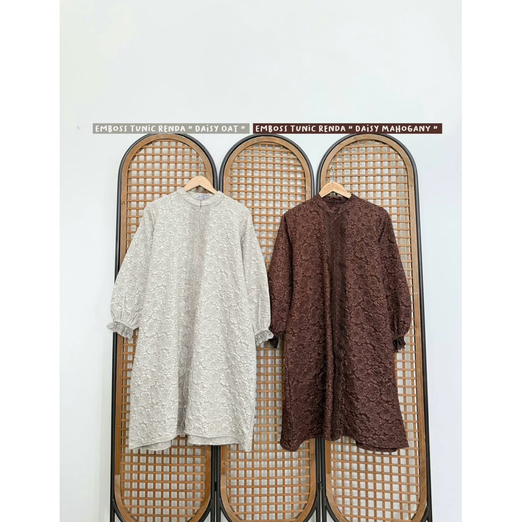 EMBOSS TUNIC RENDA BY LOCANA / COUPLE SET KEBAYA BRUKAT / SARIMBIT COUPLE TILE