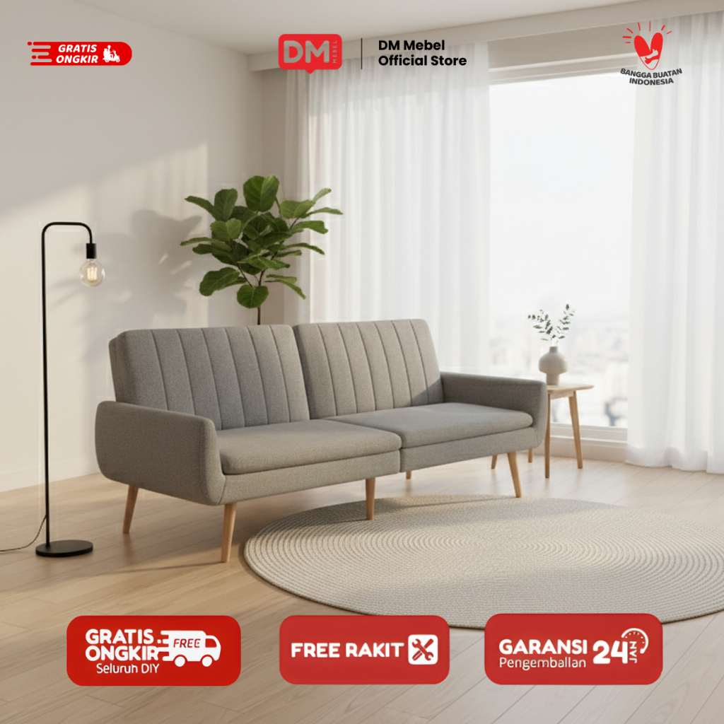 DM Mebel Sofa Bed Namu 2 Seater Minimalis Ruang Tamu & Kamar Lipat & Untuk Tidur SPB 200 J Activ