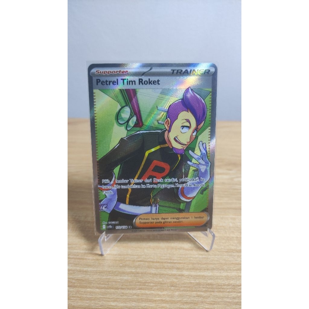 Petrel Tim Roket SR Kartu Supporter Pokemon Indonesia TCG
