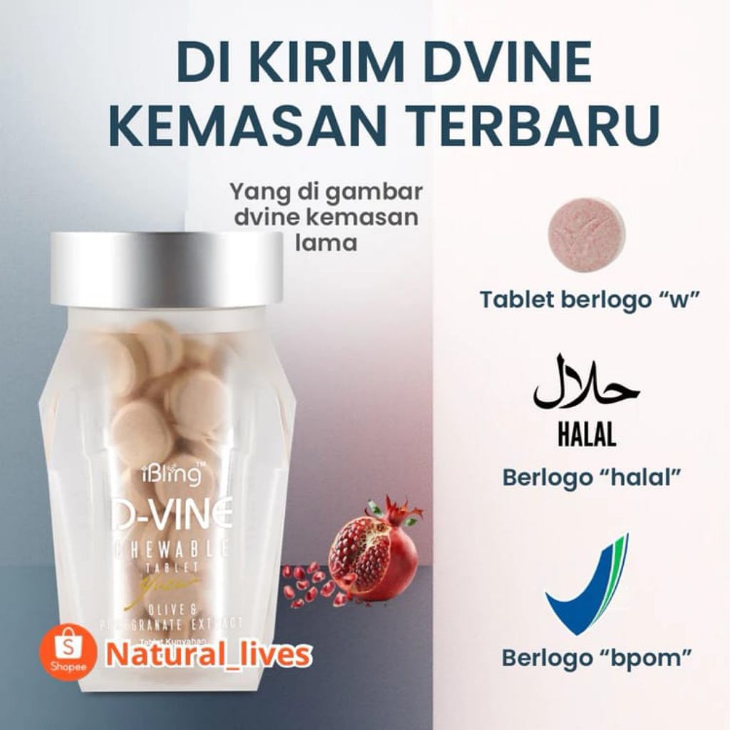 DVINE CANDY COLLAGEN TABLET KUNYAH ISI 30 & 60 GLOWING DAN CERAH ORIGINAL