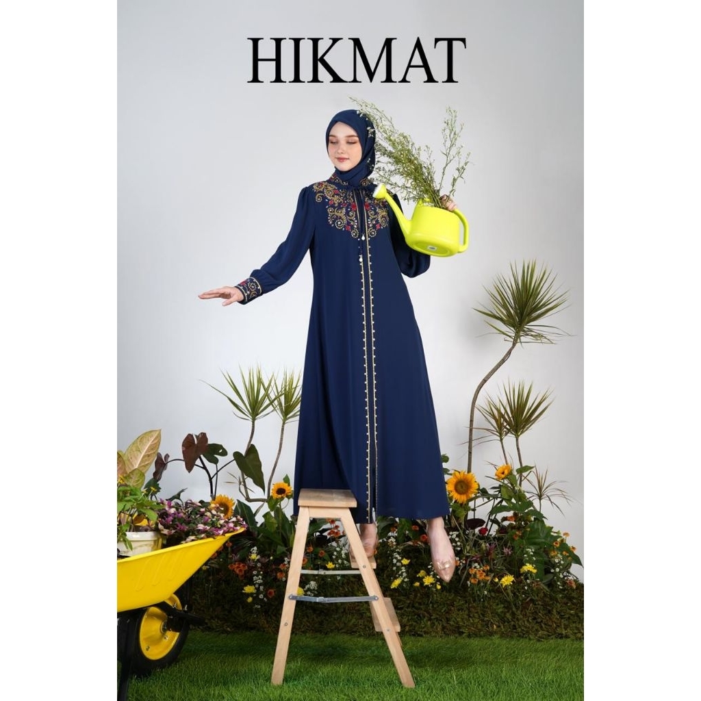 TERBARU ABAYA HIKMAT FASHION BY NENIKU A4587 navy