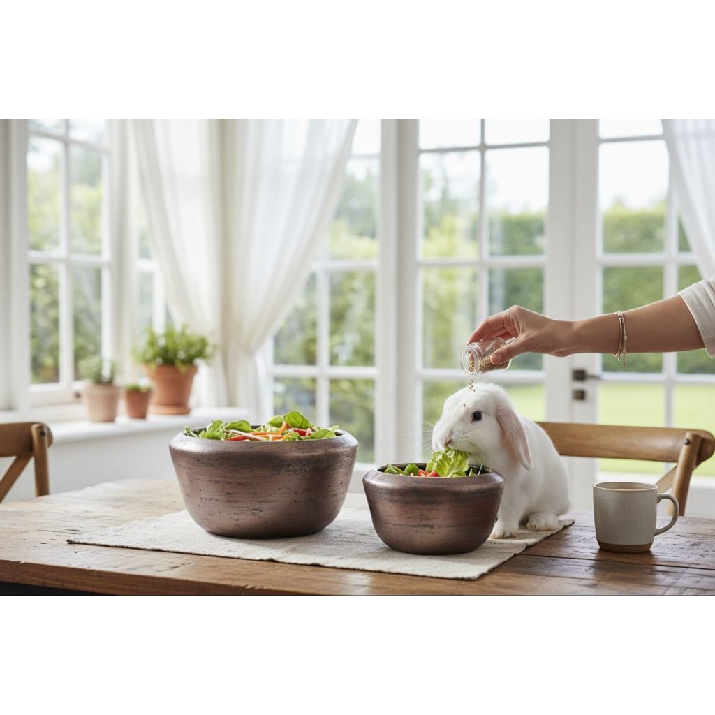 gerabah keramik tanah liat wadah tempat pakan kelinci hamster hewan