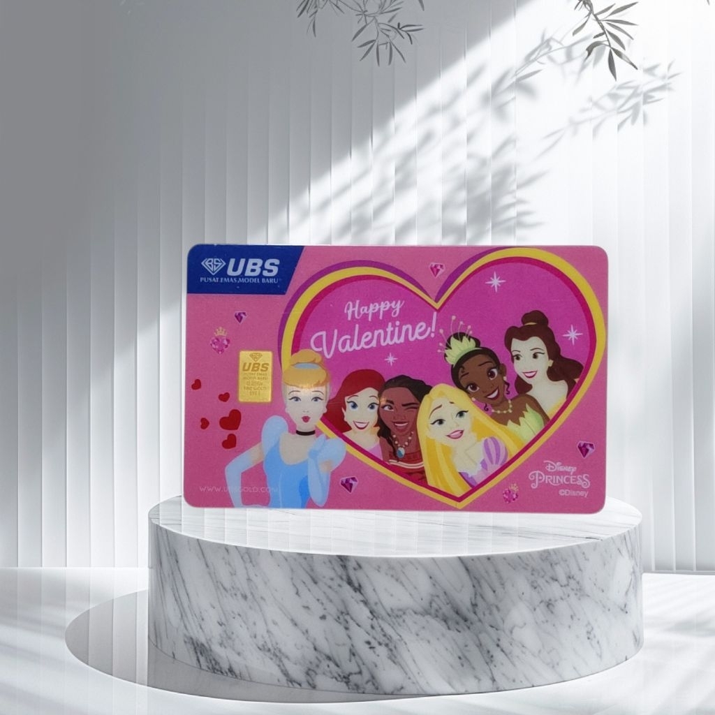 Logam Mulia UBS 0.25 Gram Series Disney Princess Happy Valentine