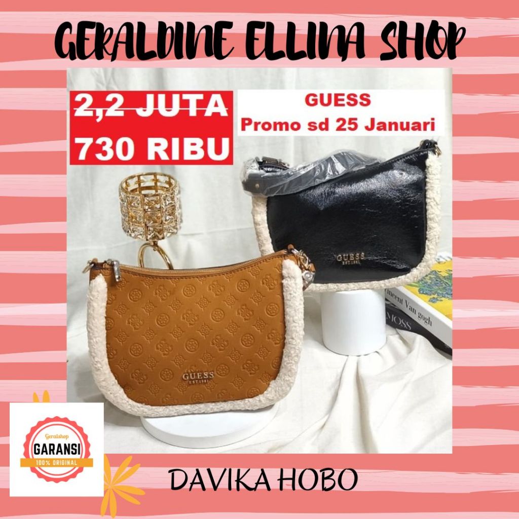 Tas Guess sling bag original sale DAVIKA HOBO