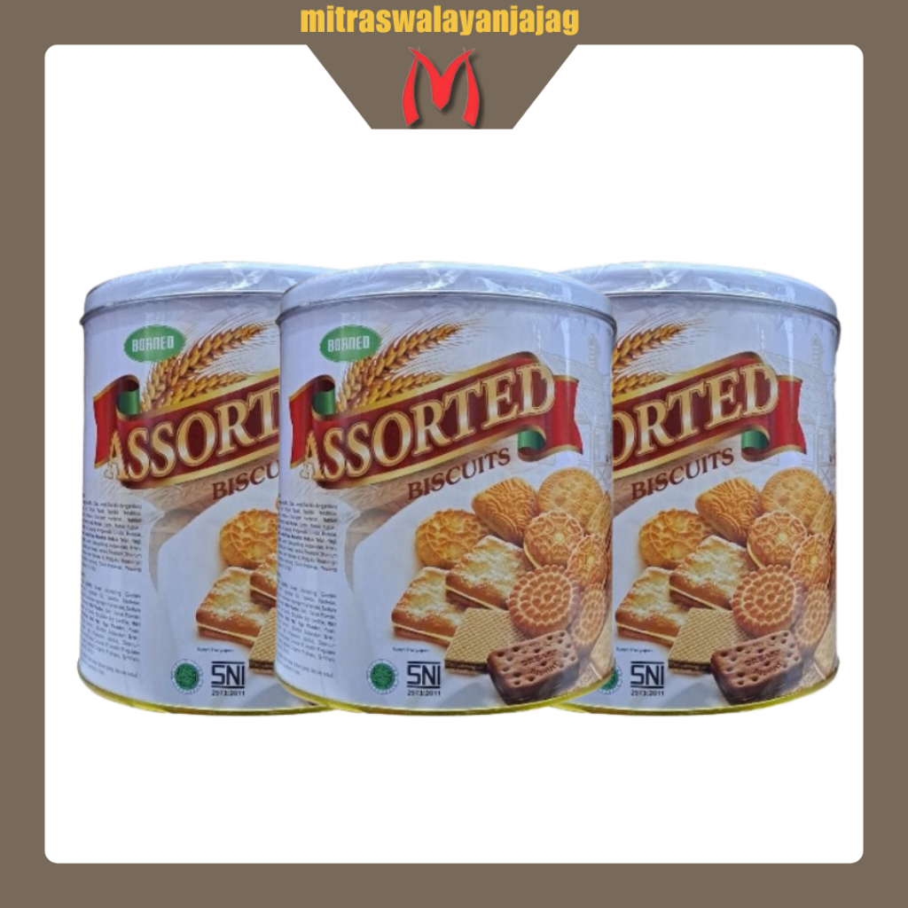 [Satuan & DUS] Borneo Assorted Biscuit 300g Kemasan Kaleng | Kue Lebaran | Kue Kering |