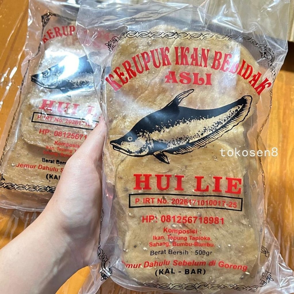 kerupuk ikan belidak ASLI HUI LIE | 500gr
