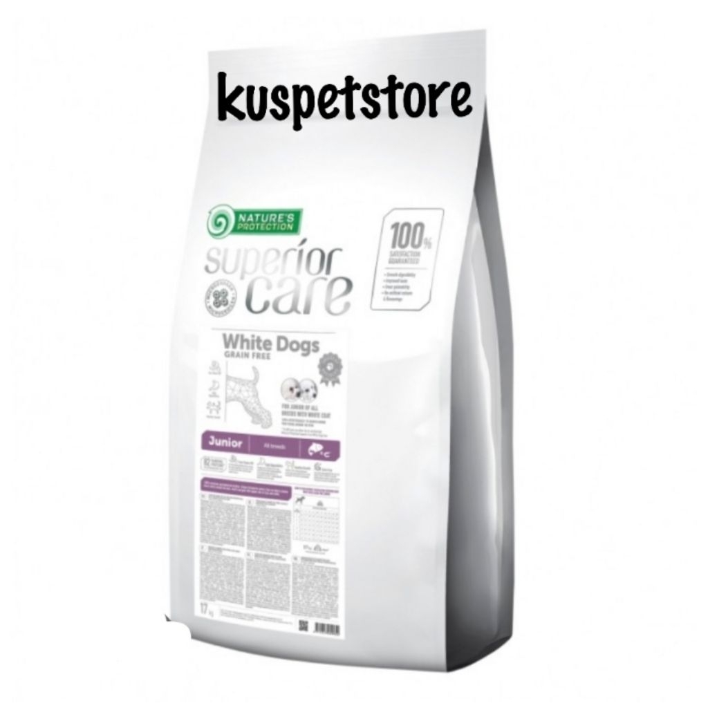 Makanan Anjing / Dogfood Natures Protection  Superior Care White dog Junior Salmon All Breeds 17kg