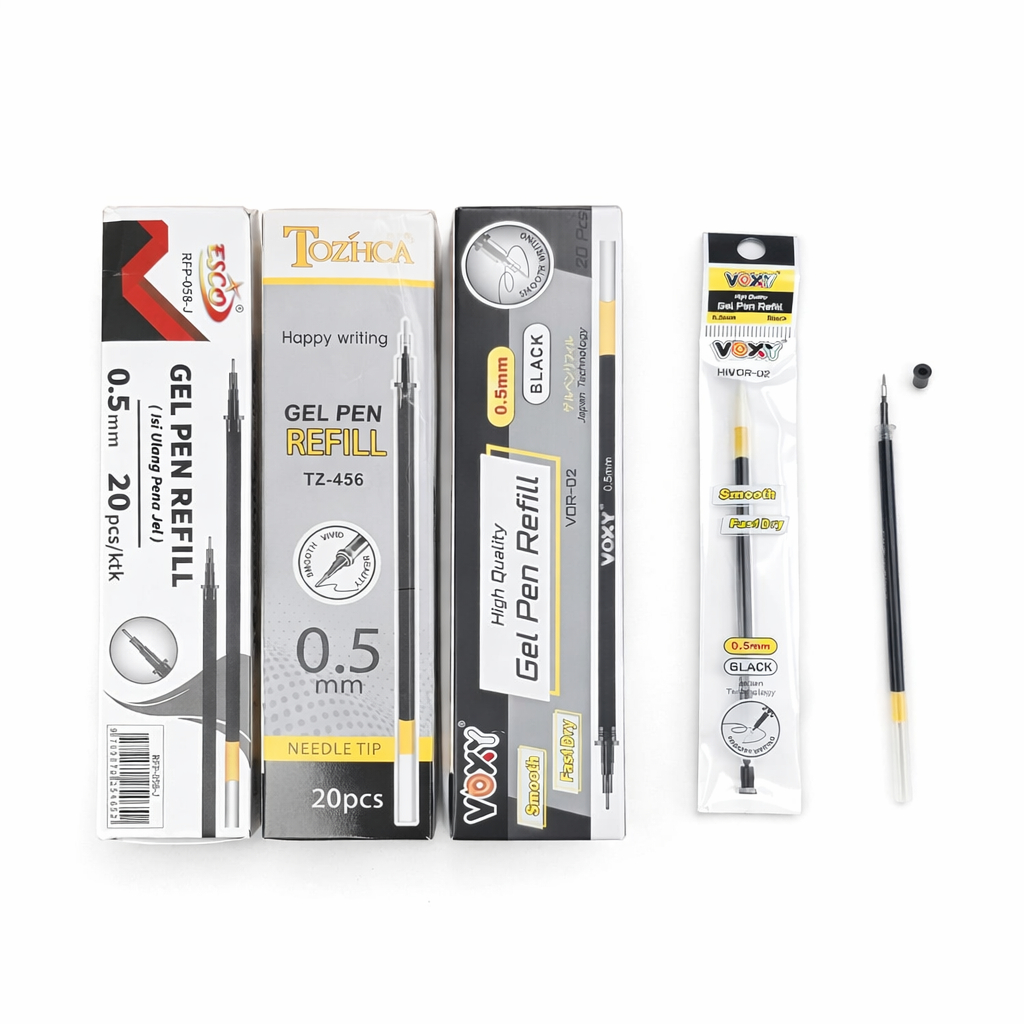 *1 Kotak* Refill Tinta Pulpen 0.5mm Voxy Evodia Esco / Isi Ulang Tinta Pulpen / Refill Gel Ink Pen G