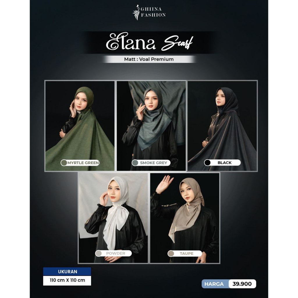 BEST PRICE// ELANA SCARF BY GHIINA FASHION VOAL PREMIUM