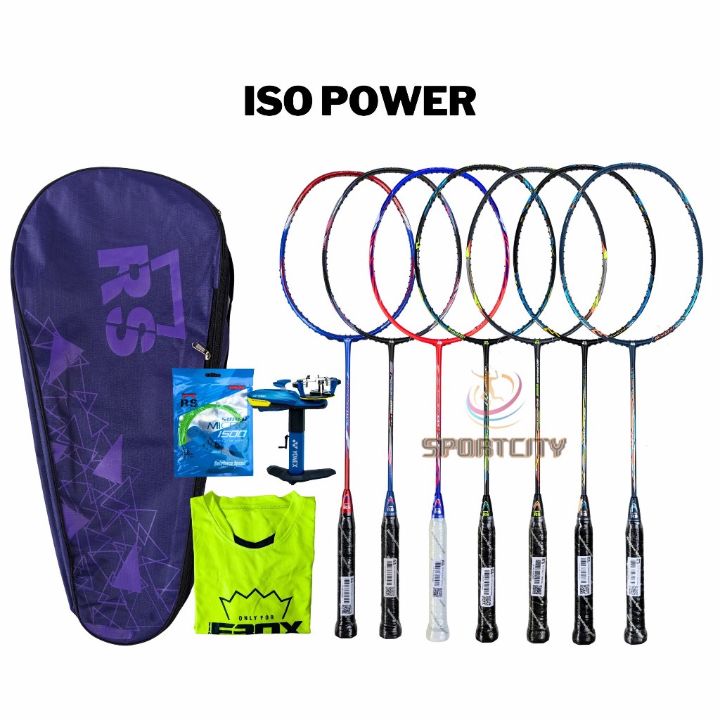Raket Badminton RS Iso Power EVO 111 222 333 555 666 777 888 999 Reinforce Speed Original