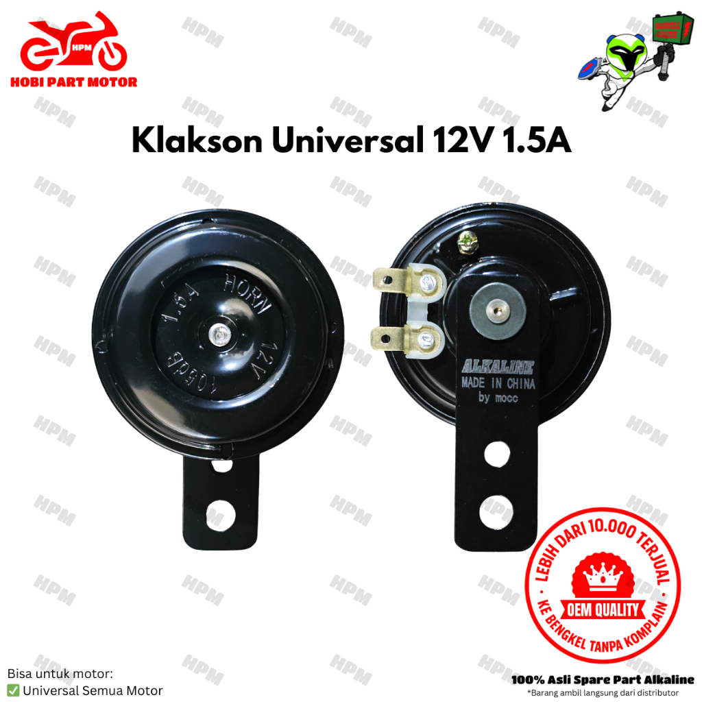 Klakson Horn 12V 1.5A alkaline motor beat scoopy spacy vario genio supra x 125 karisma kirana revo l