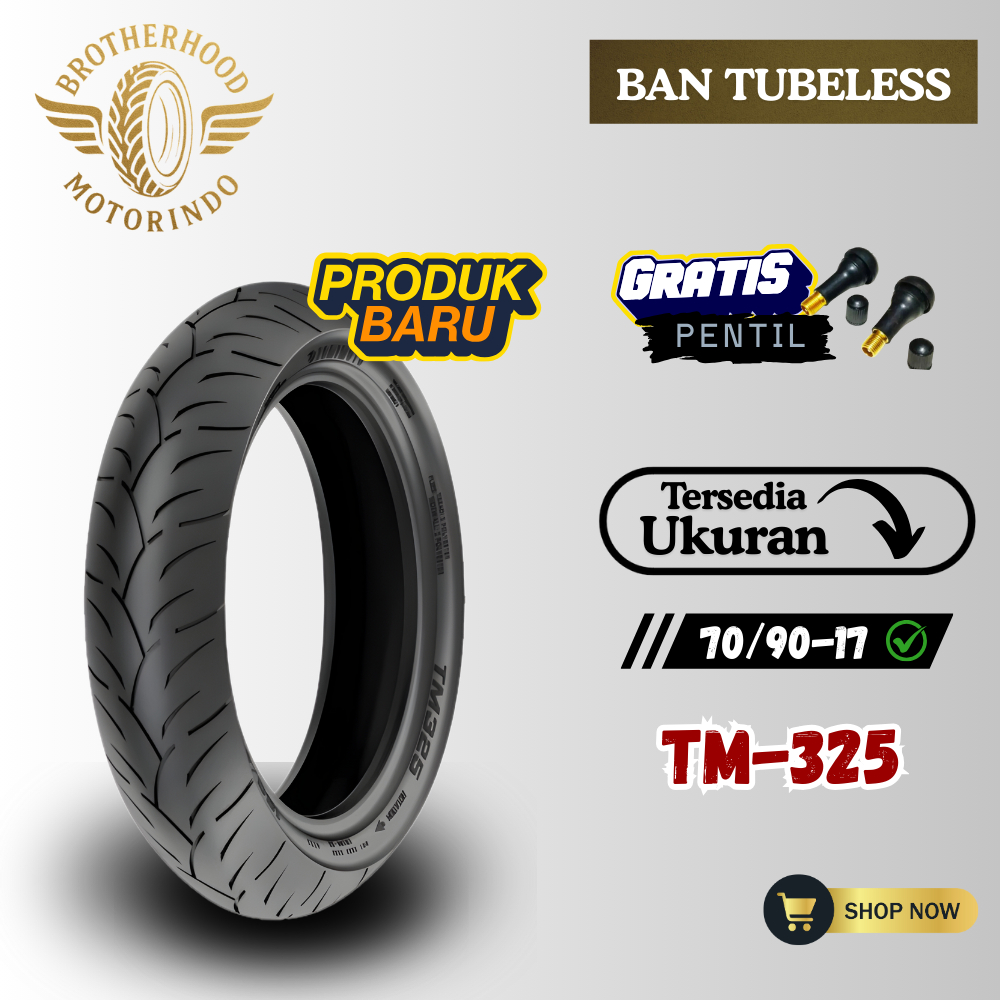 BAN TOMIMOTO TM325 TUBELESS (70/90-17) BAN TUBBLES / BAN TOMIMOTO RING 17 / BAN RING 17 / TUBLES RIN