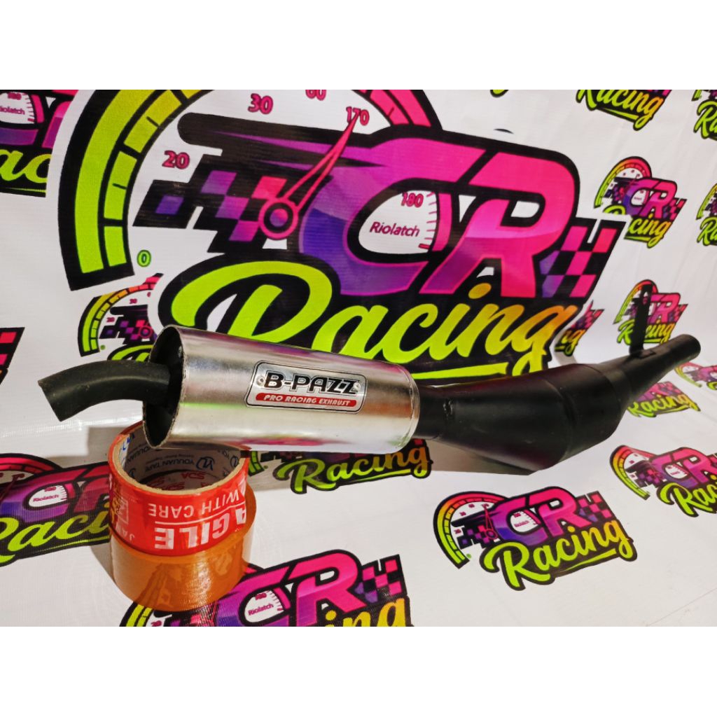 Knalpot 2 tak Black Crom Suzuki A 100 Racing ACEPE