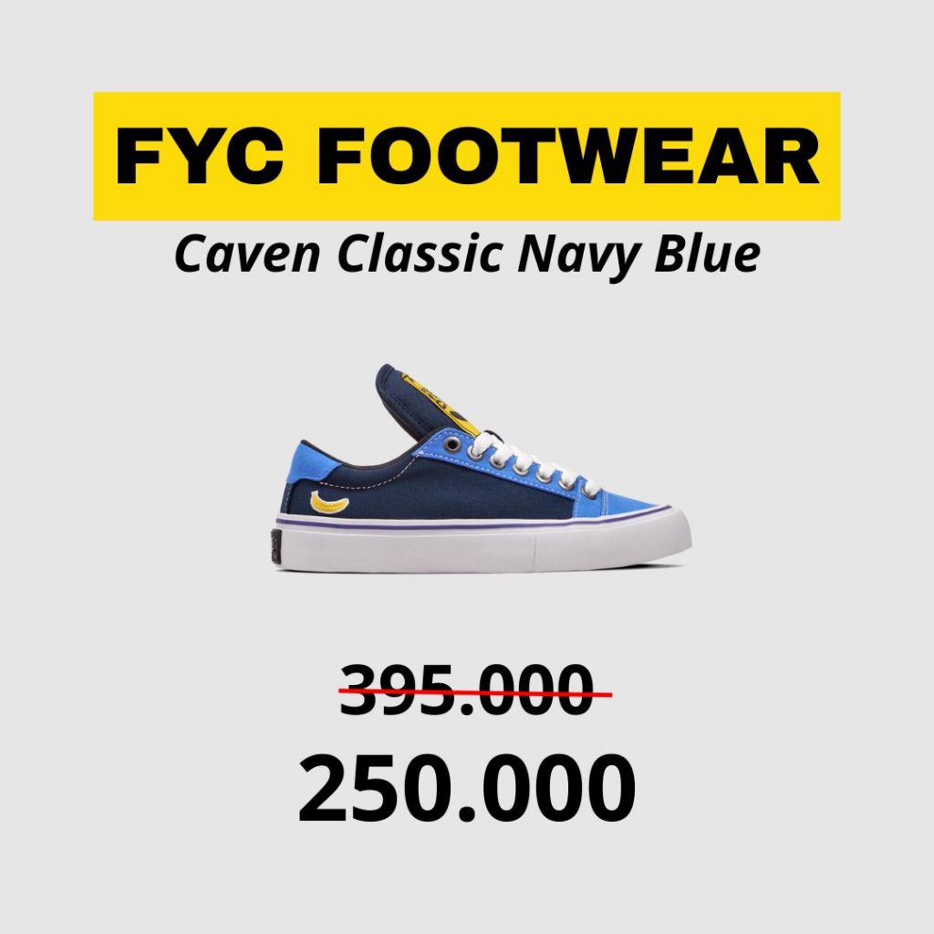 FYC FOOTWEAR  - CAVEN CLASSIC NAVY BLUE YOUTH | SEPATU ANAK | SEPATU VULCANIZED