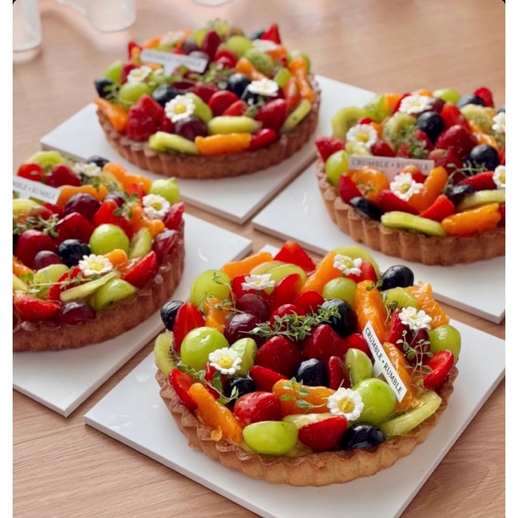 CRUMBLE RUMBLE Fruit tart / Fruit pie / Pie buah / Korean cake / Fruit cake