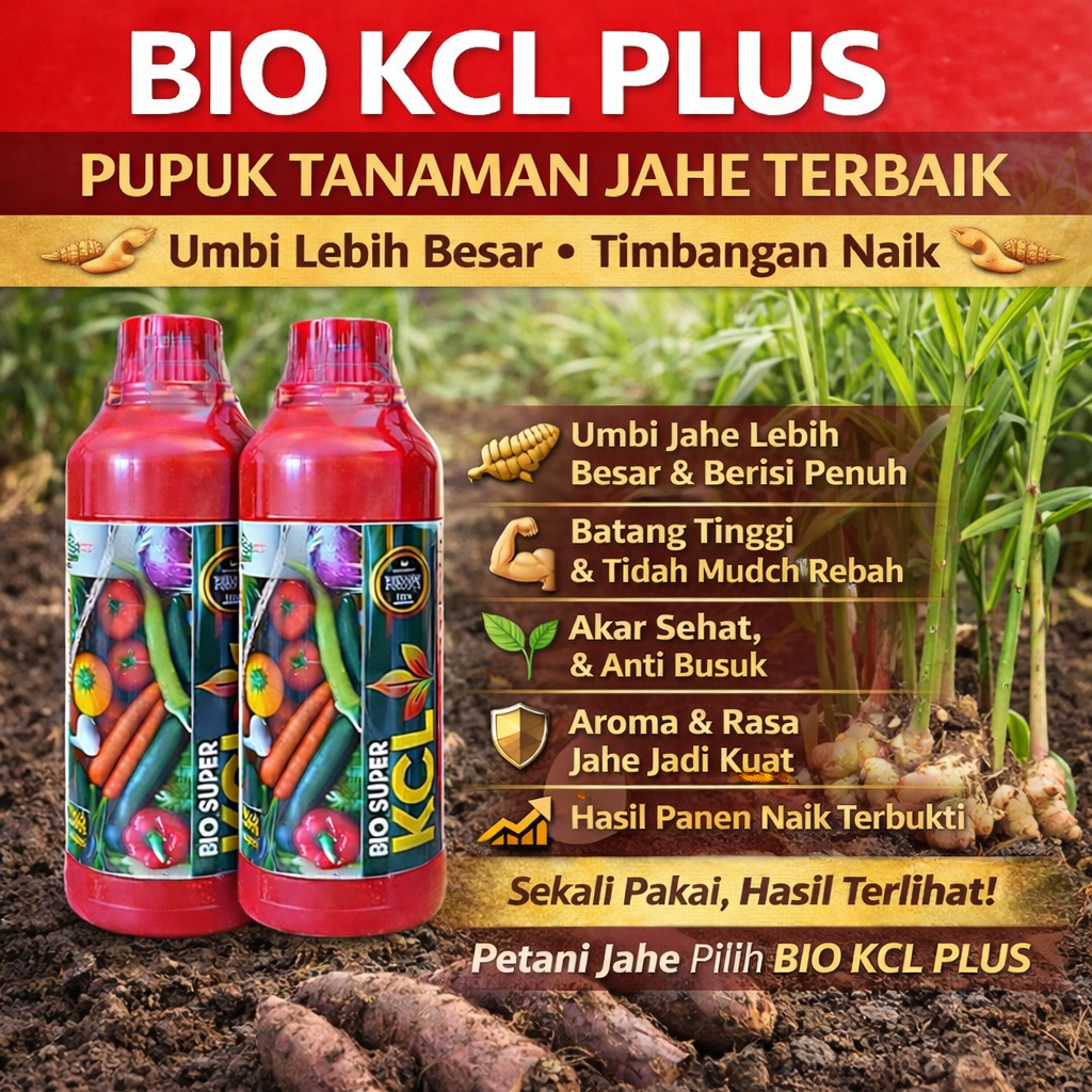 BIO KCL PLUS 500 ML Pupuk Booster Jahe Cepat Besar Pupuk Pelebat Tanaman Jahe Pupuk Jahe Lebat Pupuk