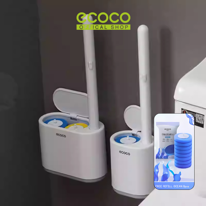 ECOCO Disposable Toilet Brush – Sikat WC Silicon Flexible Pembersih Kamar Mandi