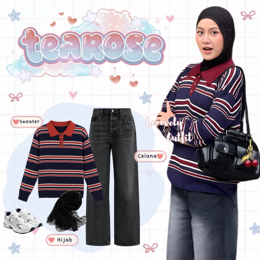 One Set Knit Zipper Wanita | Hijab Sweater Celana | Set Casual Kekinian Remaja LO126